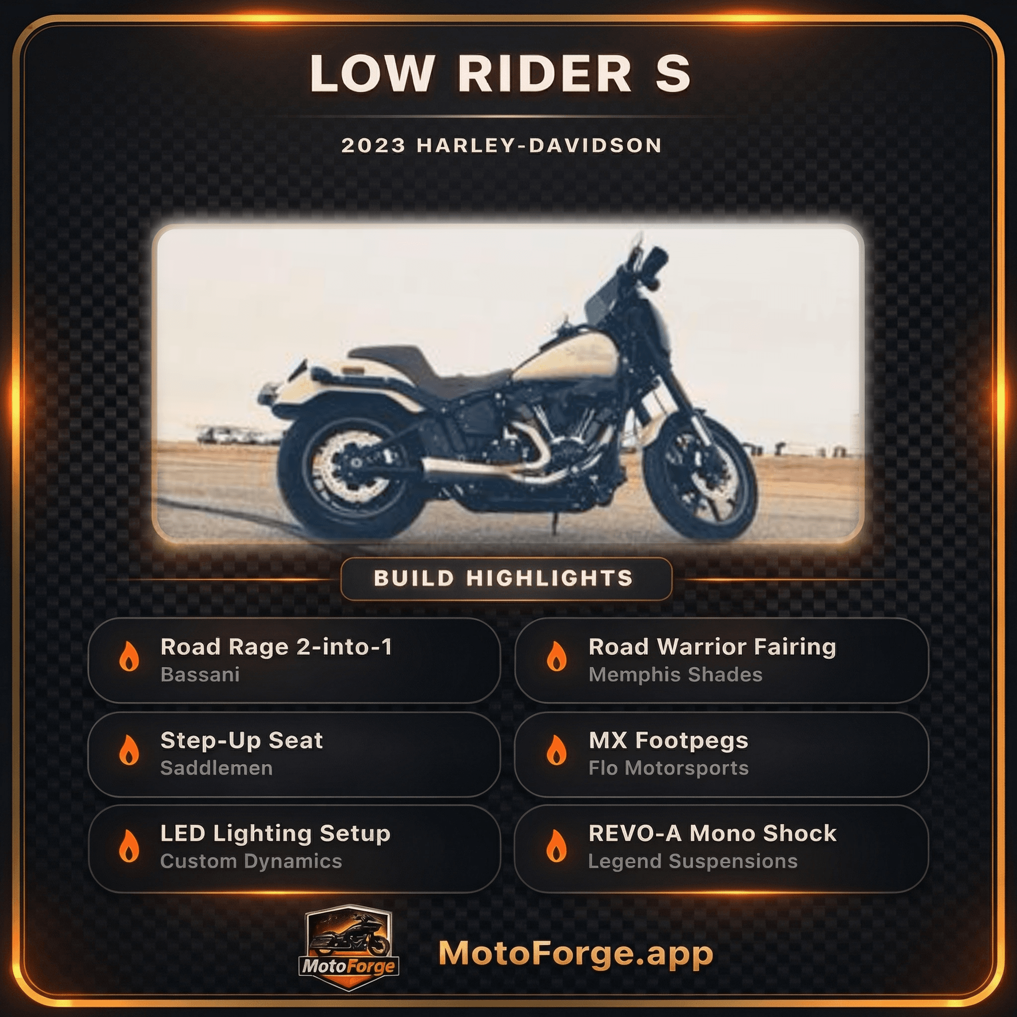 MotoForge build card preview
