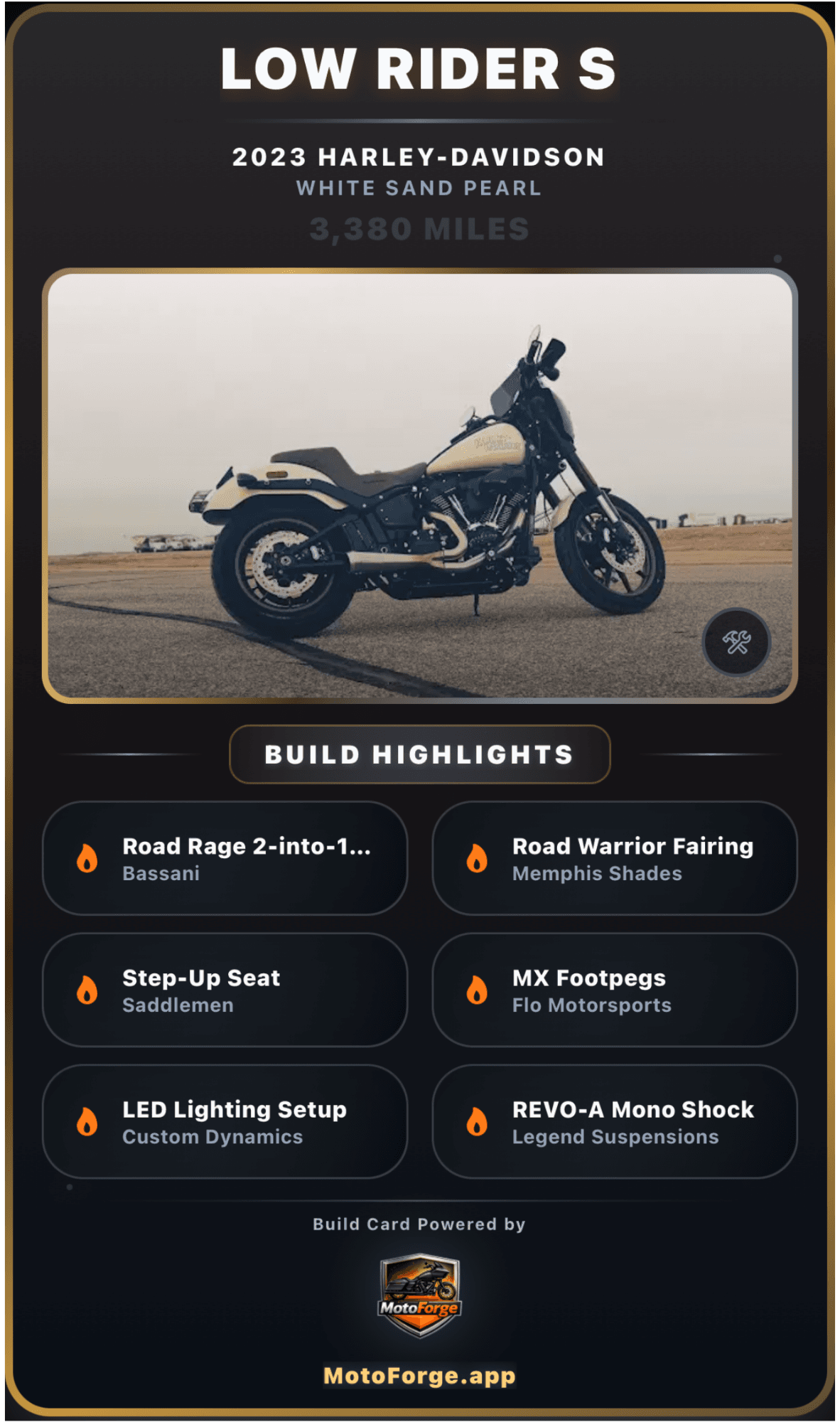 MotoForge build card preview